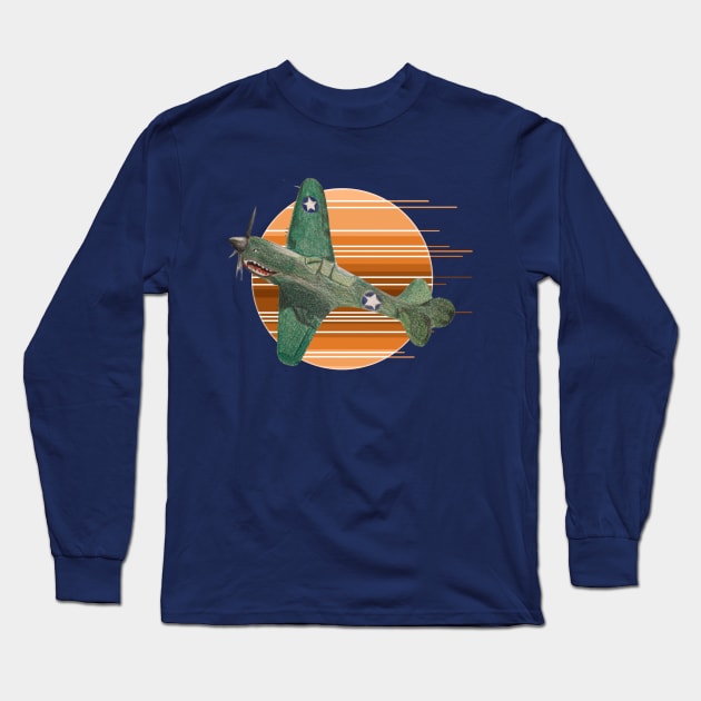 P-40 Warhawk Long Sleeve T-Shirt by oliviabrett21